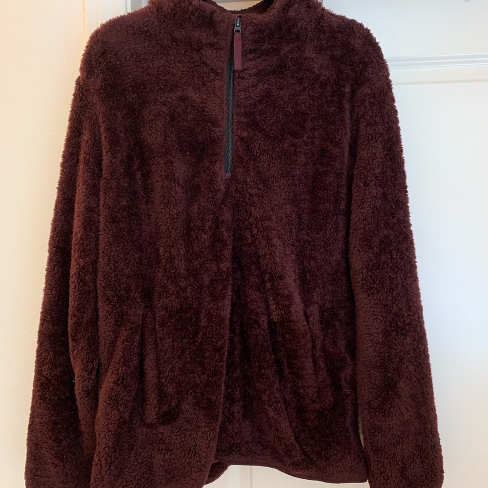 Good Fellow Fuzzy SherpaQuarter Zip Pullover